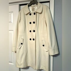 Old Navy Off white Trench style peacoat XL